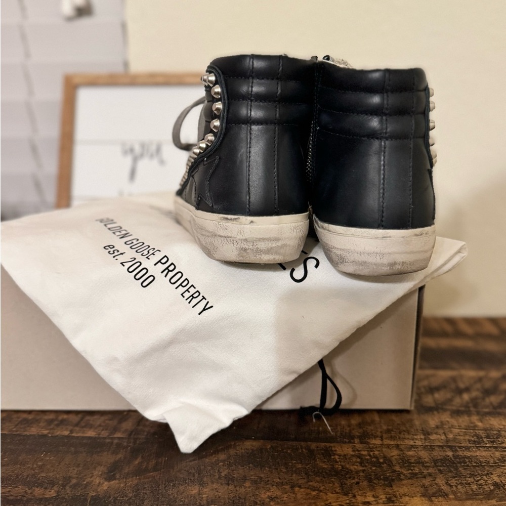 Golden Goode Women's Slide black with studs - Picture 7 of 10